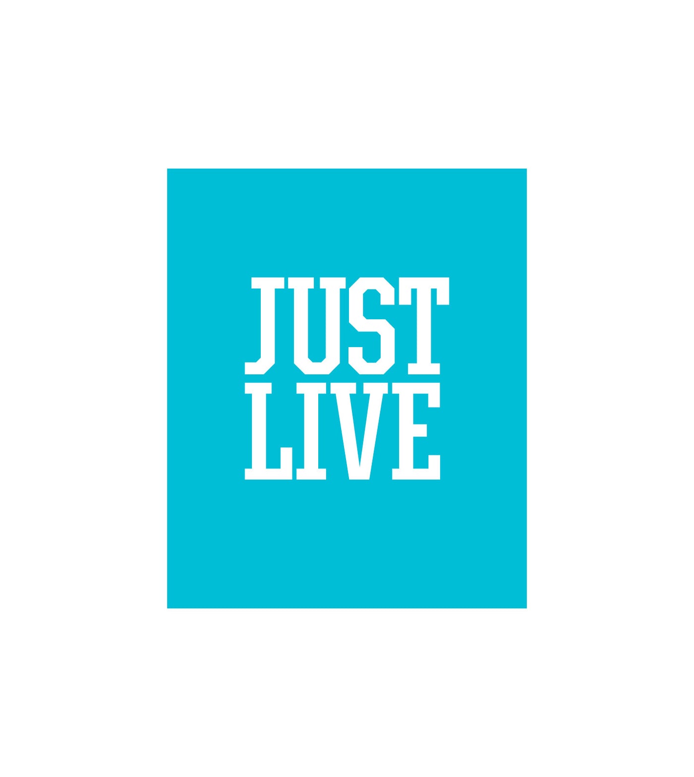 Just Live Box Logo | Zip Hoodie