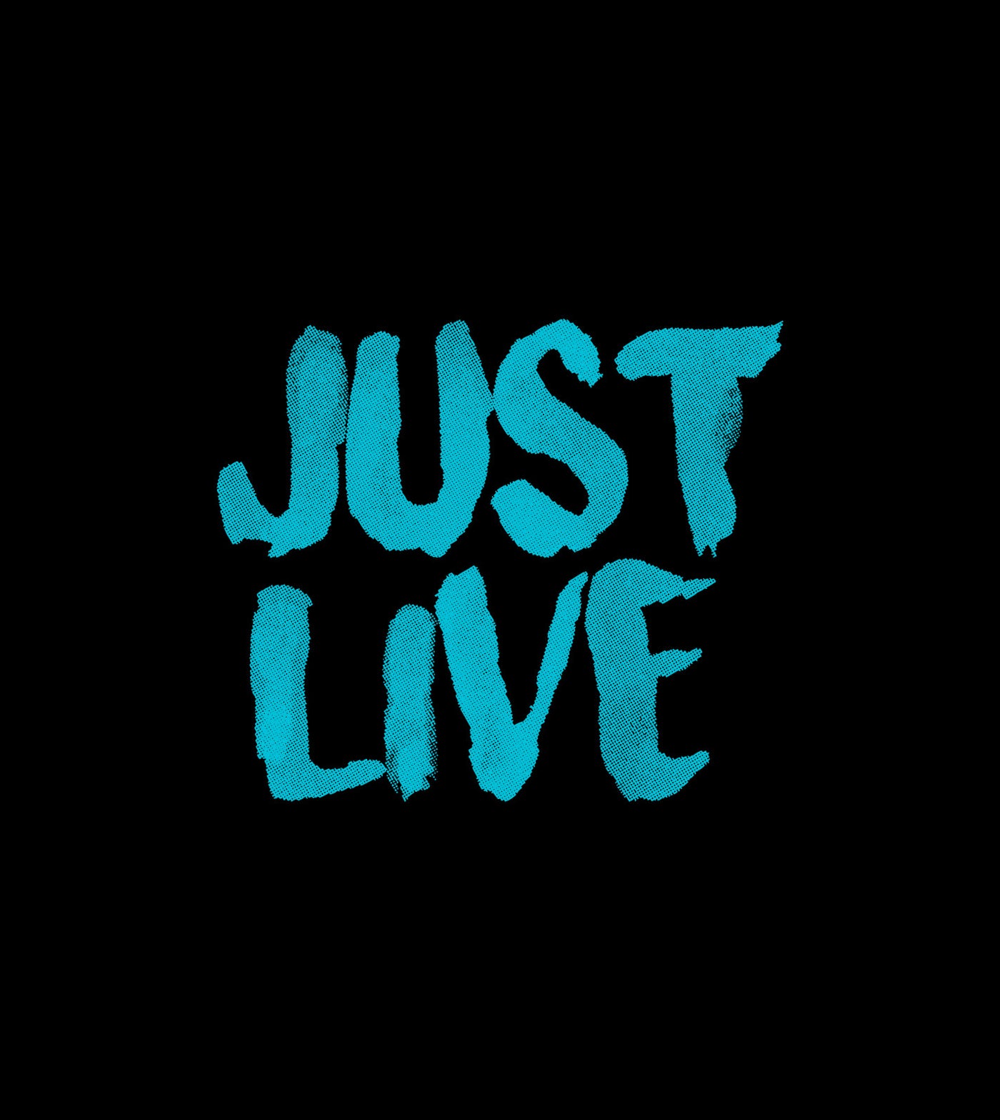 Just Live Brushed Logo | Short Sleeve