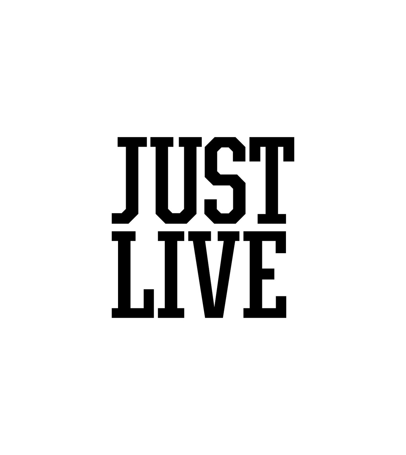 Just Live Stacked Logo | Short Sleeve